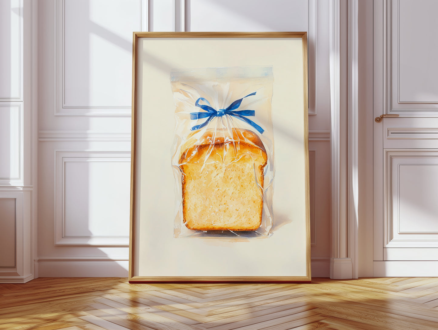 Fresh Bread Wrapped In Blue