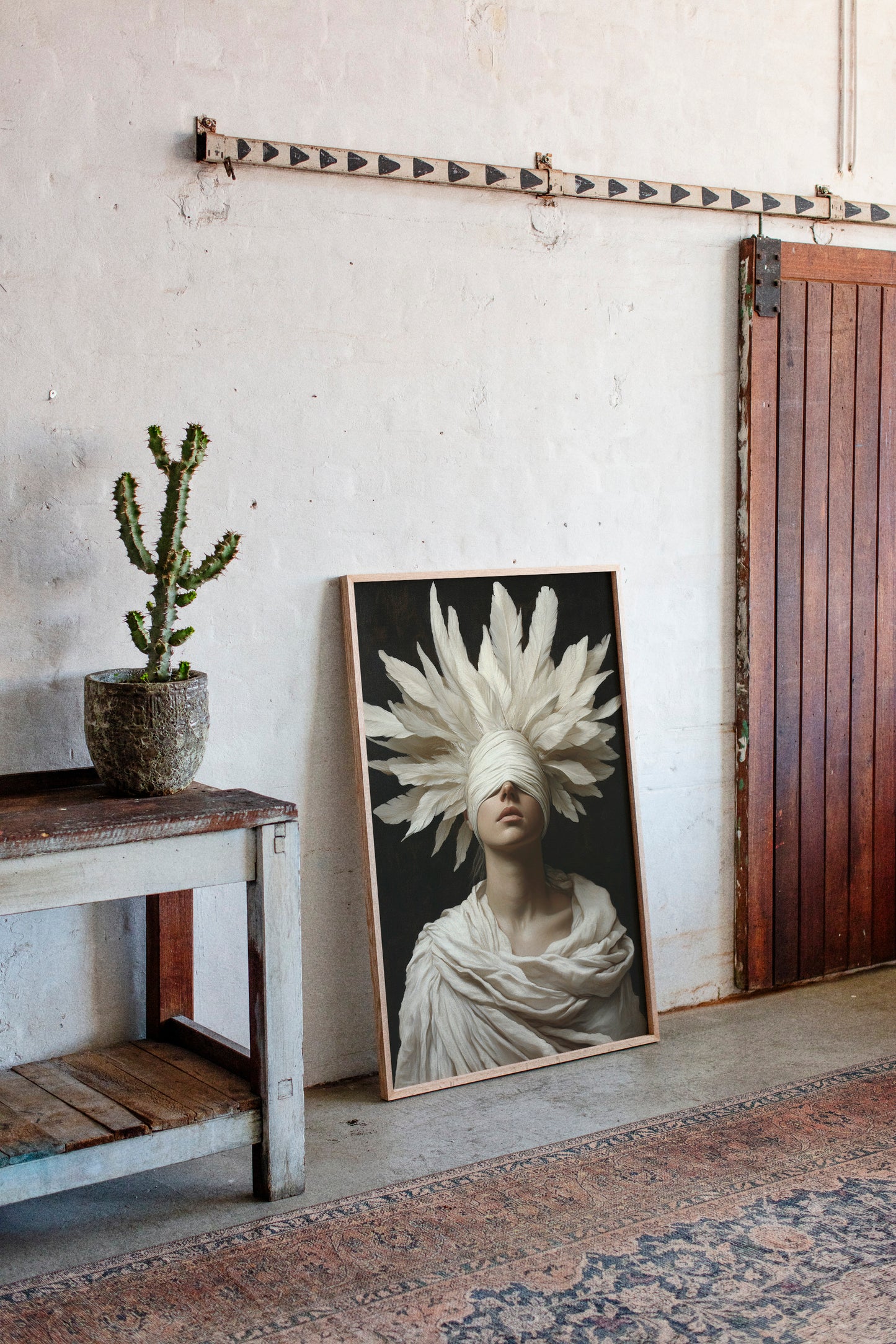 Blind Oracle in Ivory Feathers