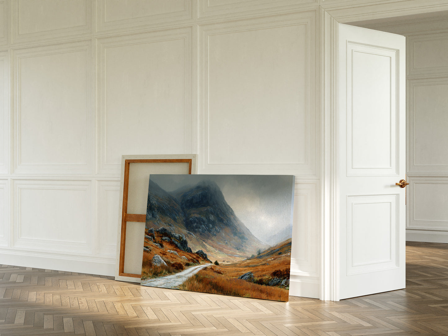 Autumn Path Through Highland Mists