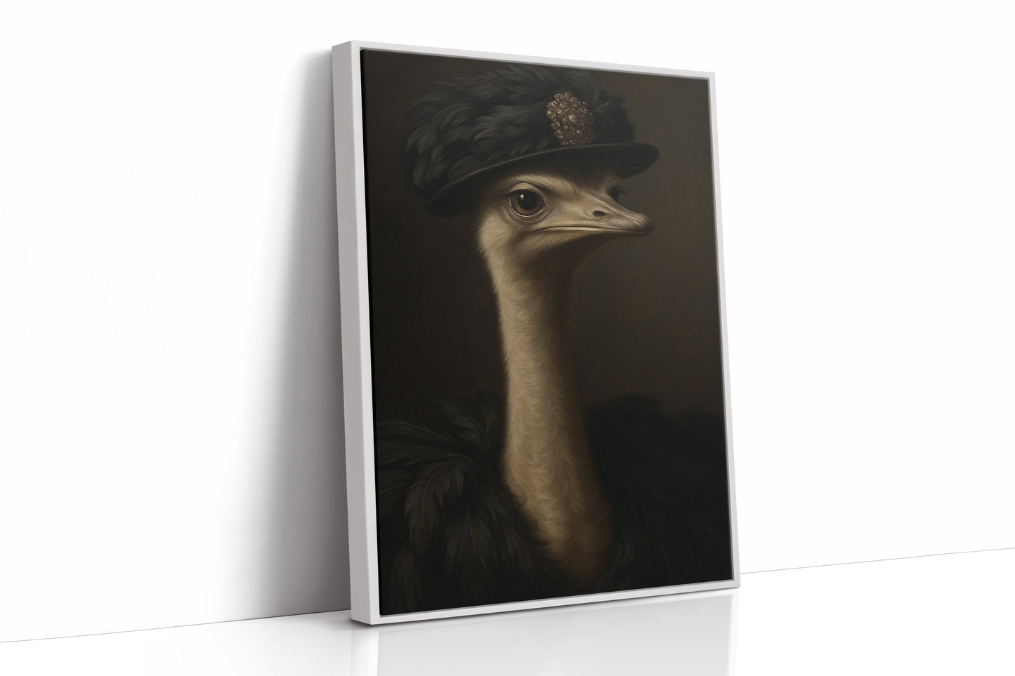 Ostrich in a Feathered Hat