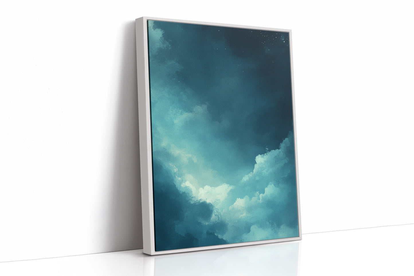 Celestial Drift Through Midnight Blue