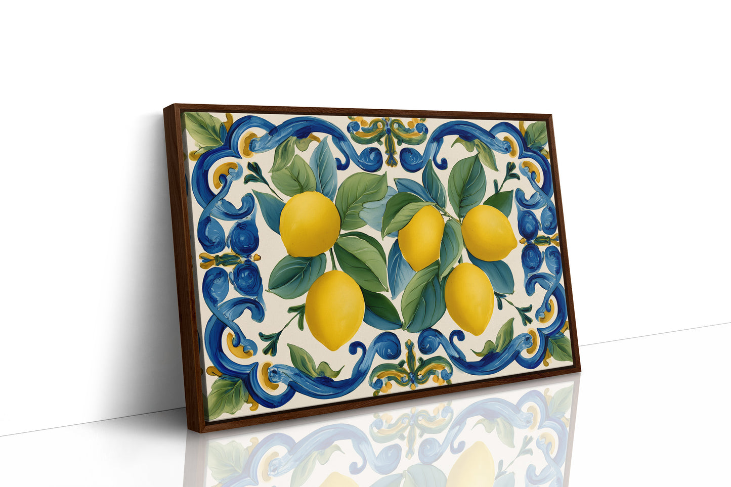 Lemons Framed in Blue