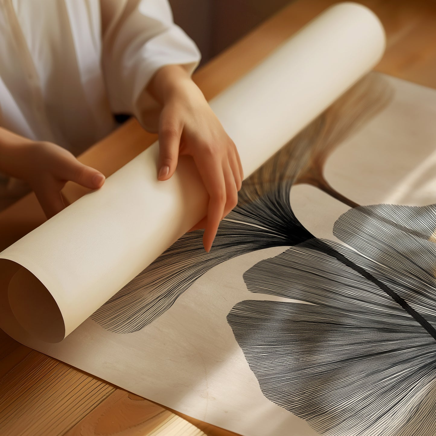 Ginkgo Leaves Dance Above Spirits