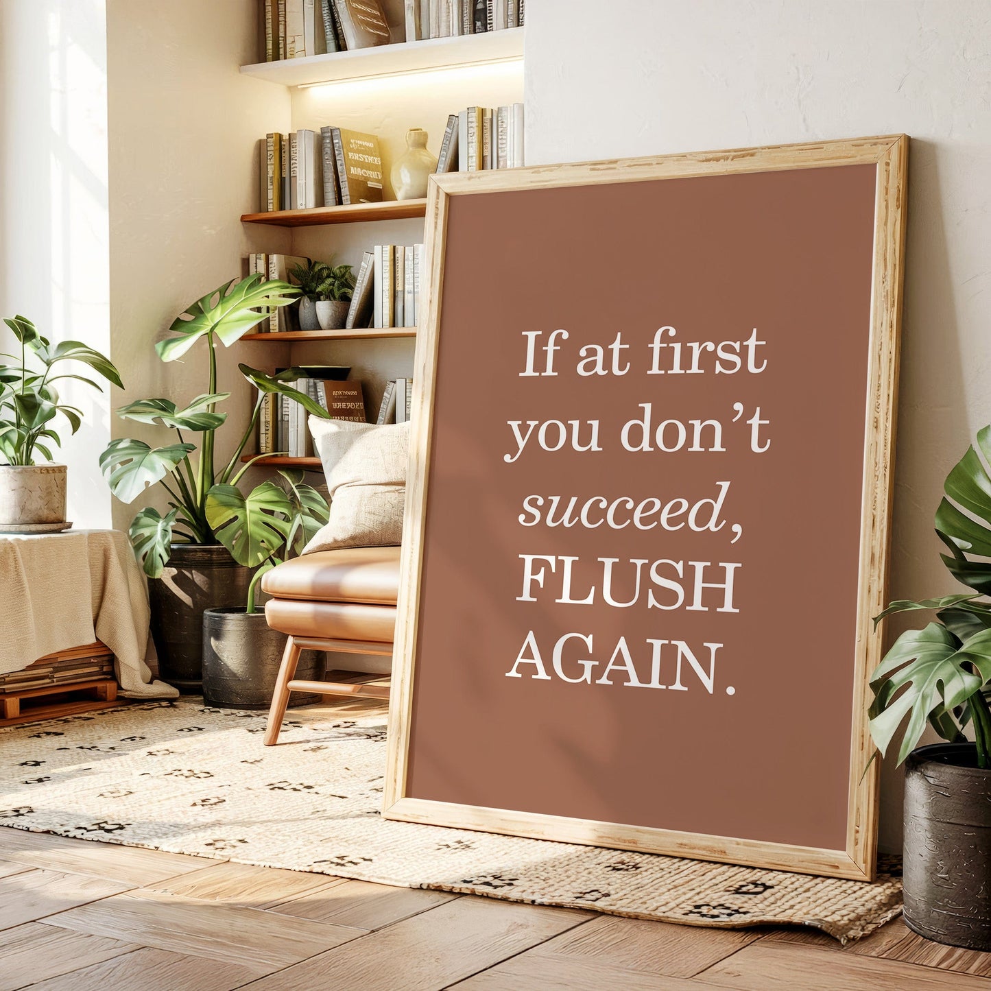Bathroom Wisdom Glows In Bronze
