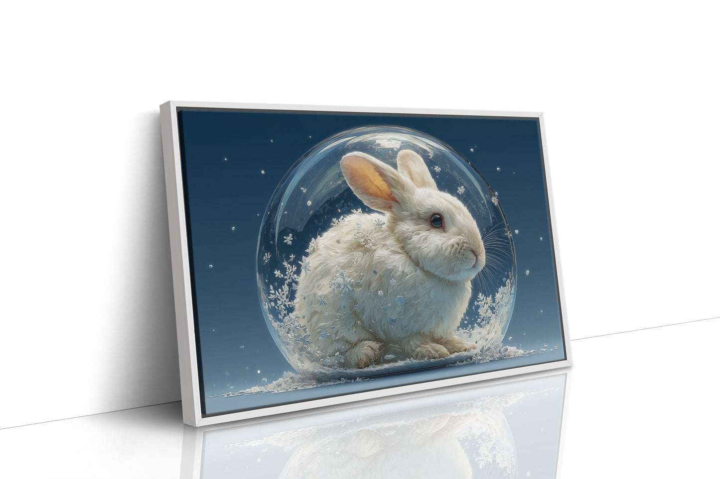 Rabbit Inside a Snow Globe