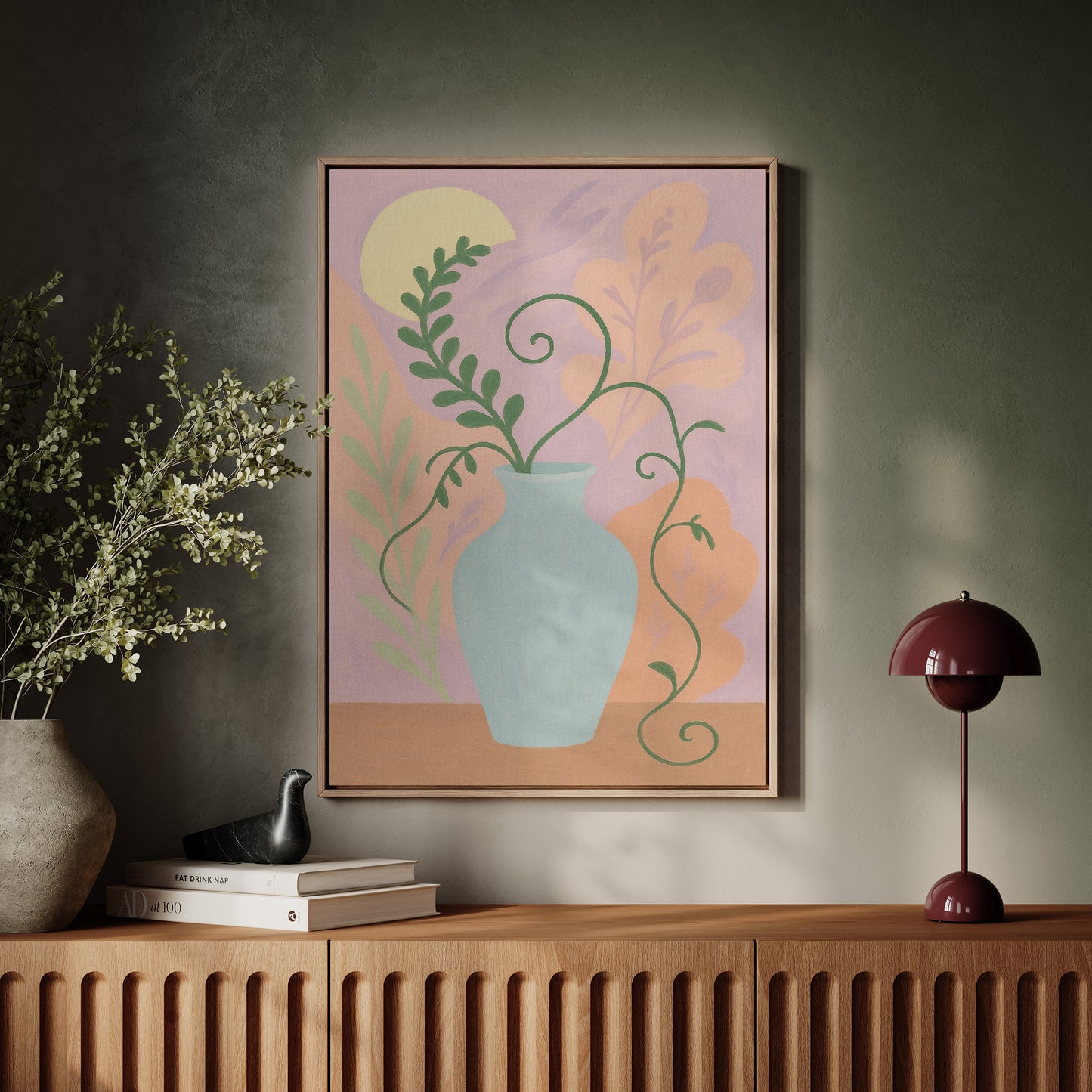 Sunny Fruit Bowl on Blue