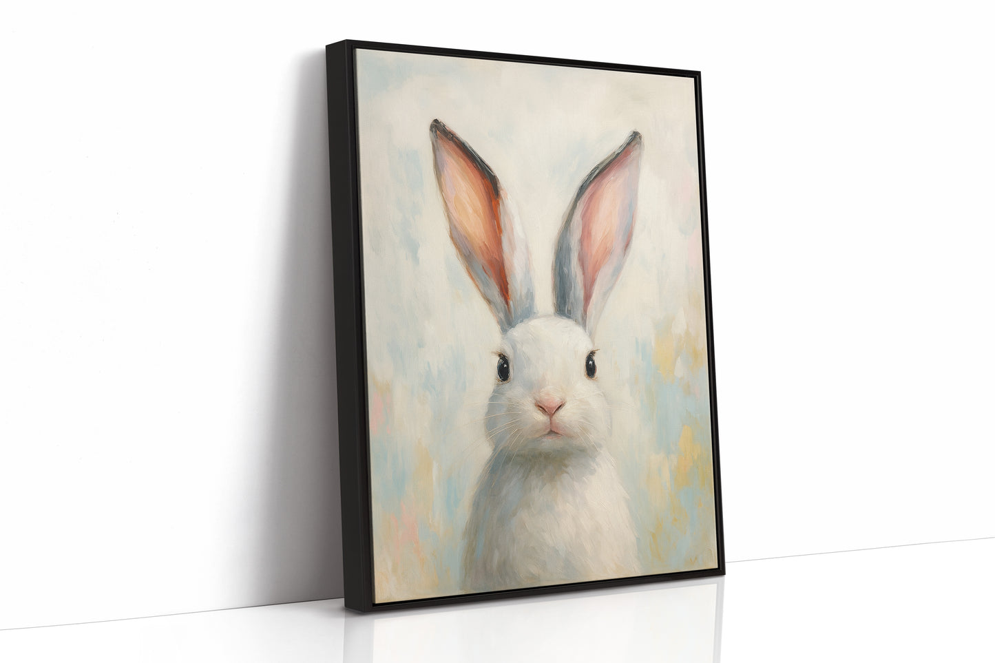 Bright Eyed Bunny in Soft Pastels