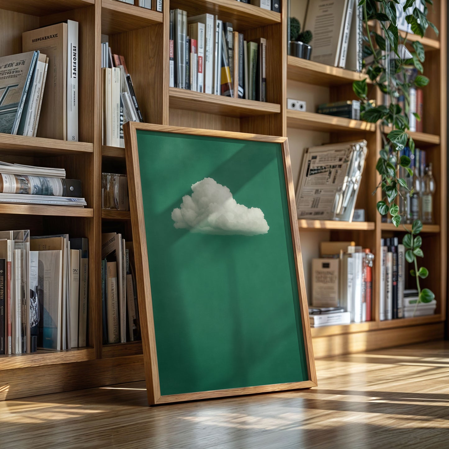 White Cloud on Emerald Sky