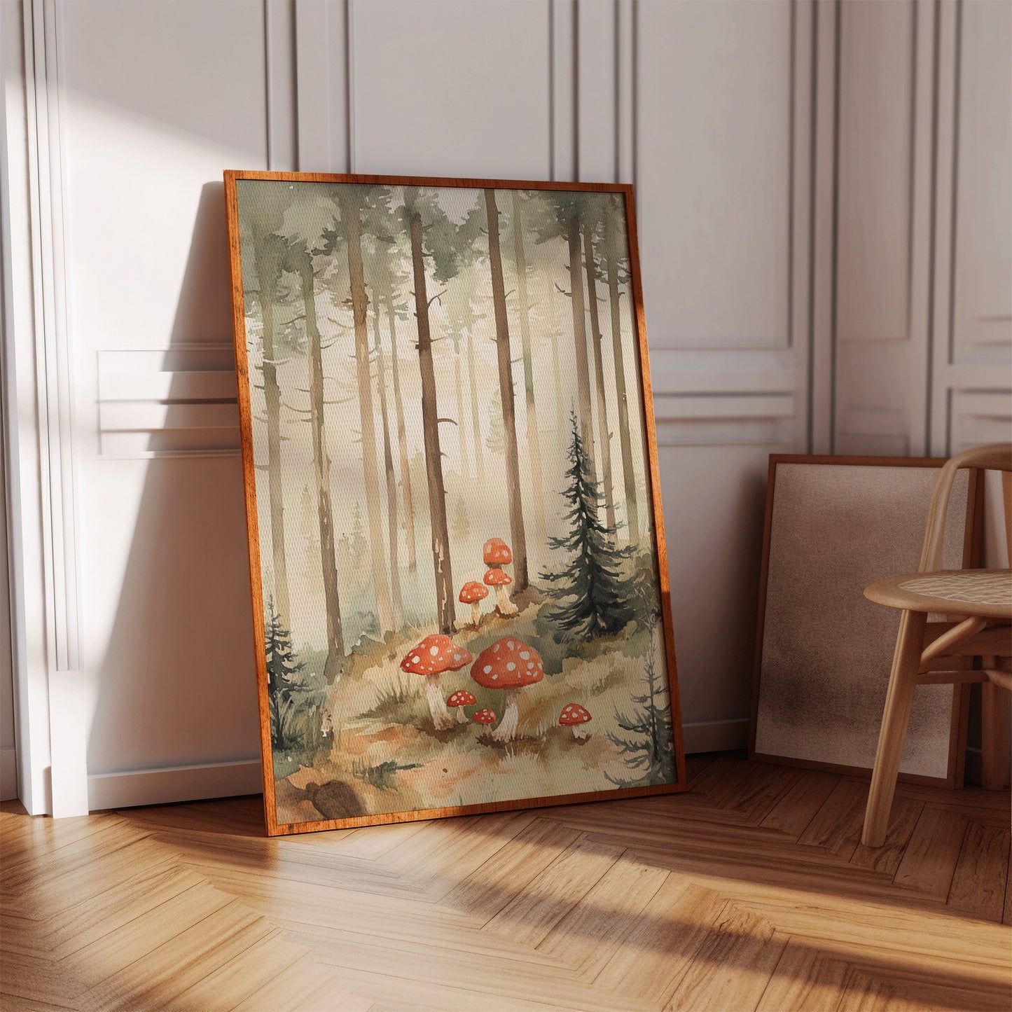 Enchanted Forest Mushroom Print - Whimsical Nature Art - Gallery Canvas image 9