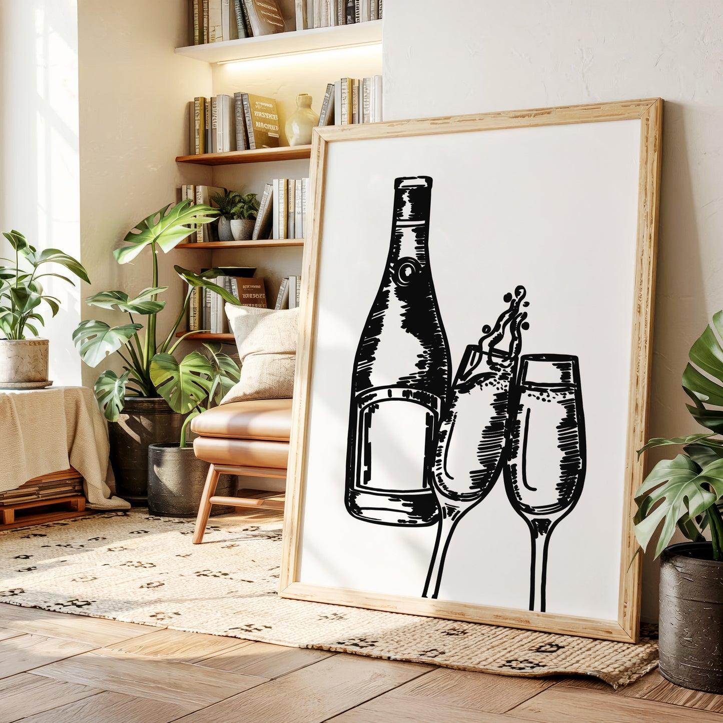 Bubbles Dance Their Midnight Toast