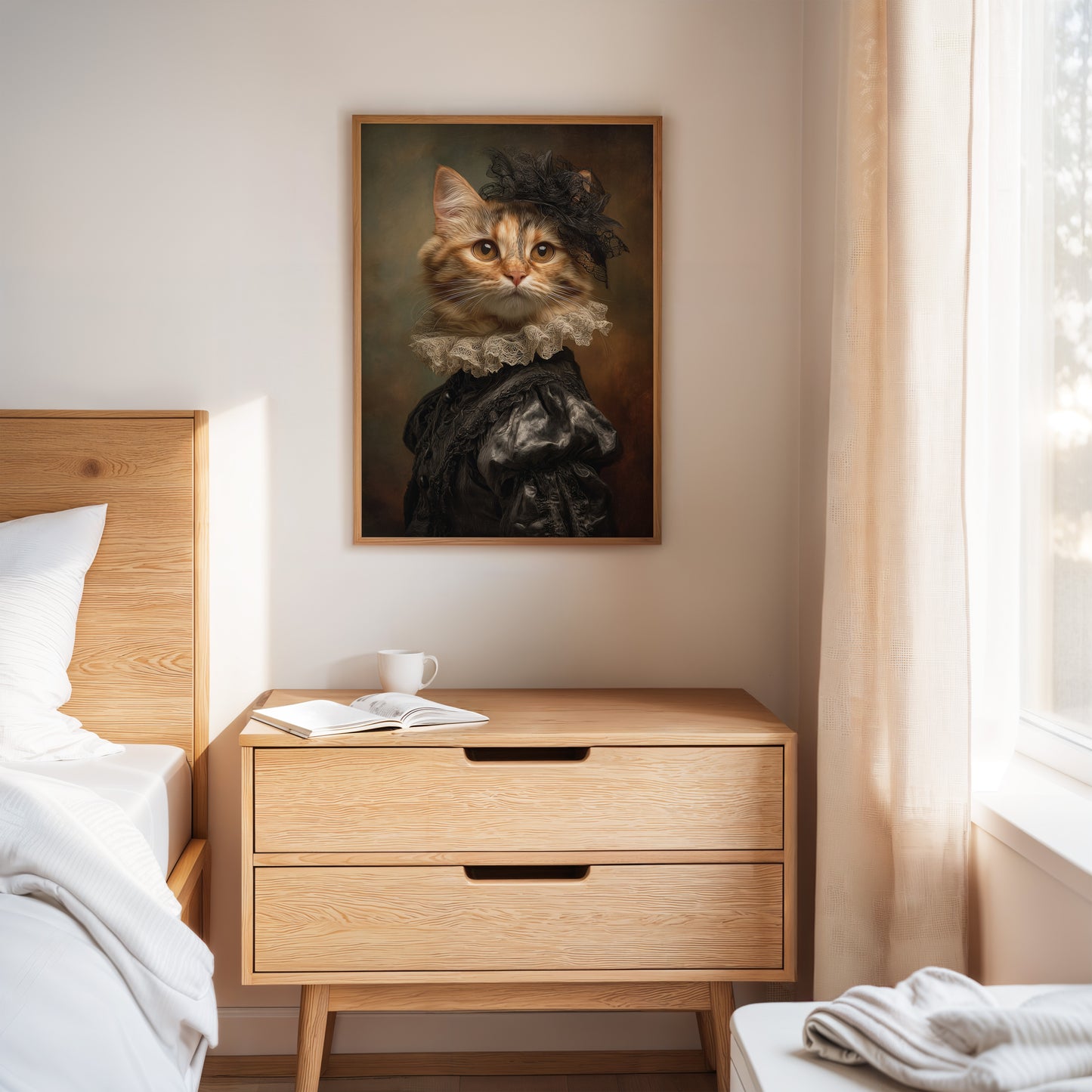 Regal Feline in Victorian Attire