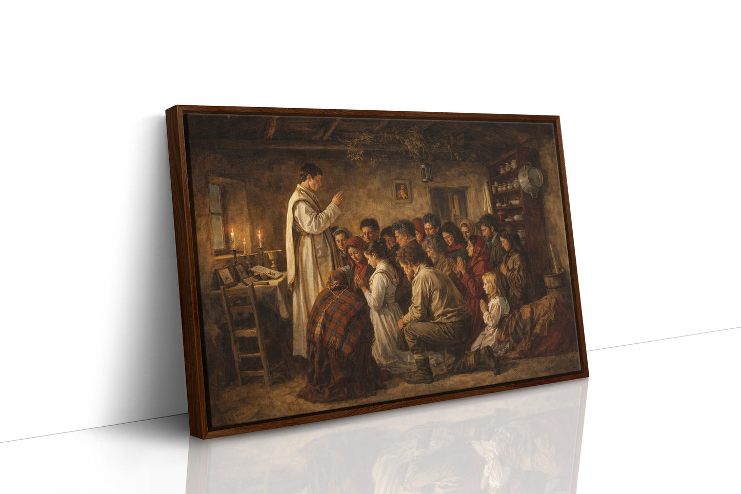 Humble Prayers in Rustic Sanctuary