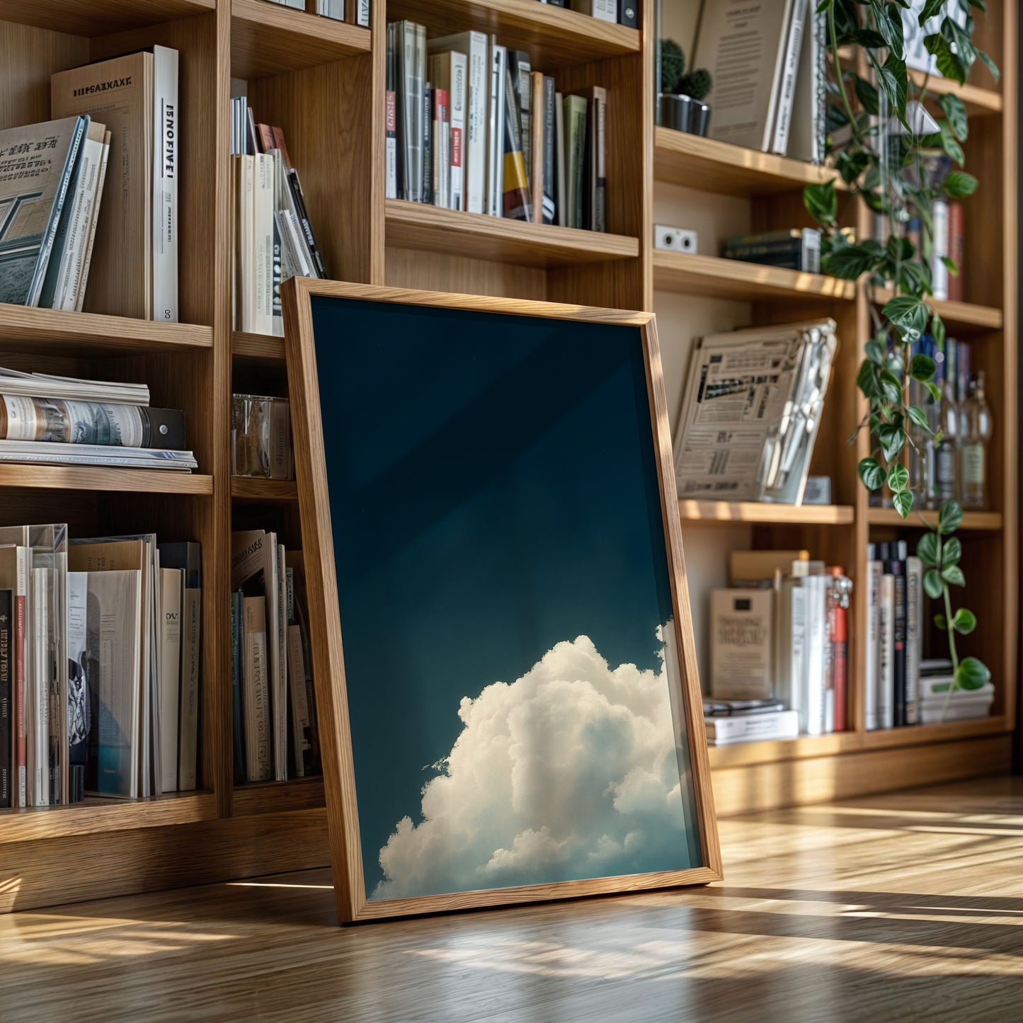 Rising Cloud Beneath Deep Sky