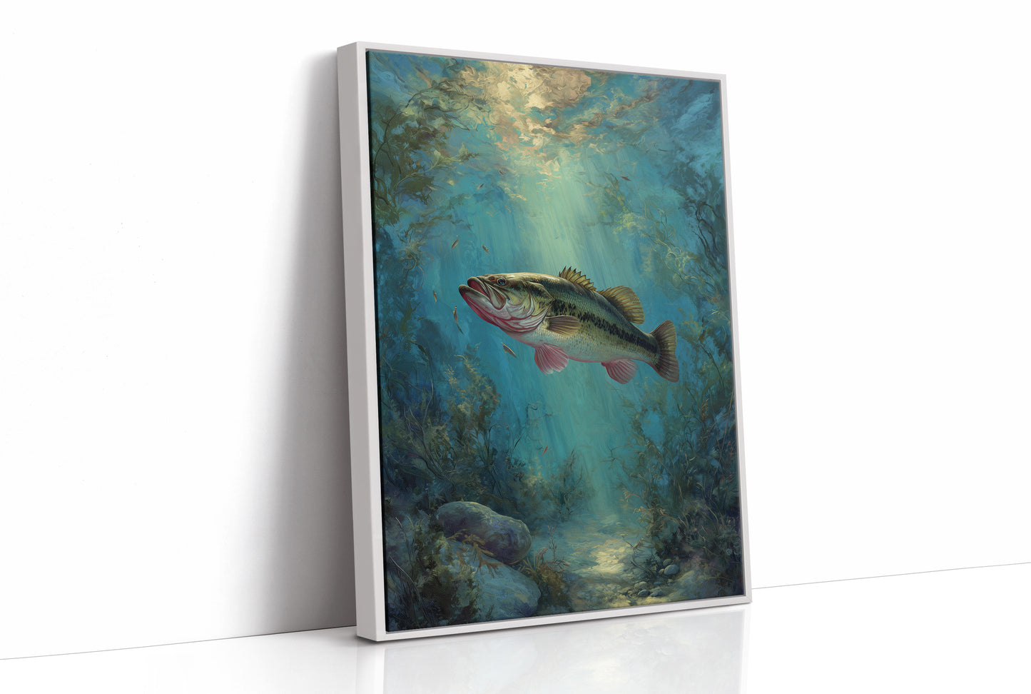 Sunlit Bass In Aqua Depths