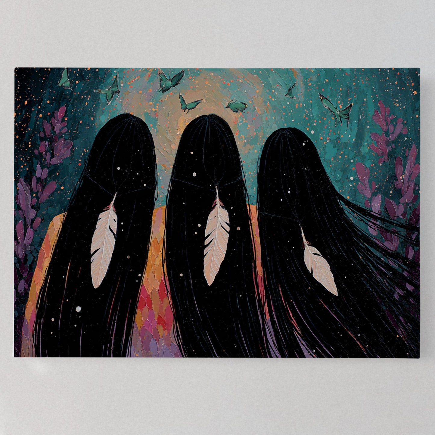 Sacred Feathers Dance With Butterflies