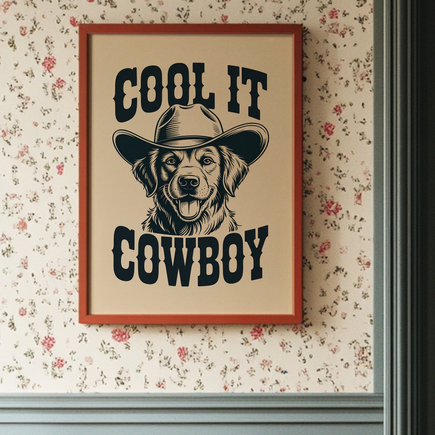 The Canine Cowboy Smiles Wide