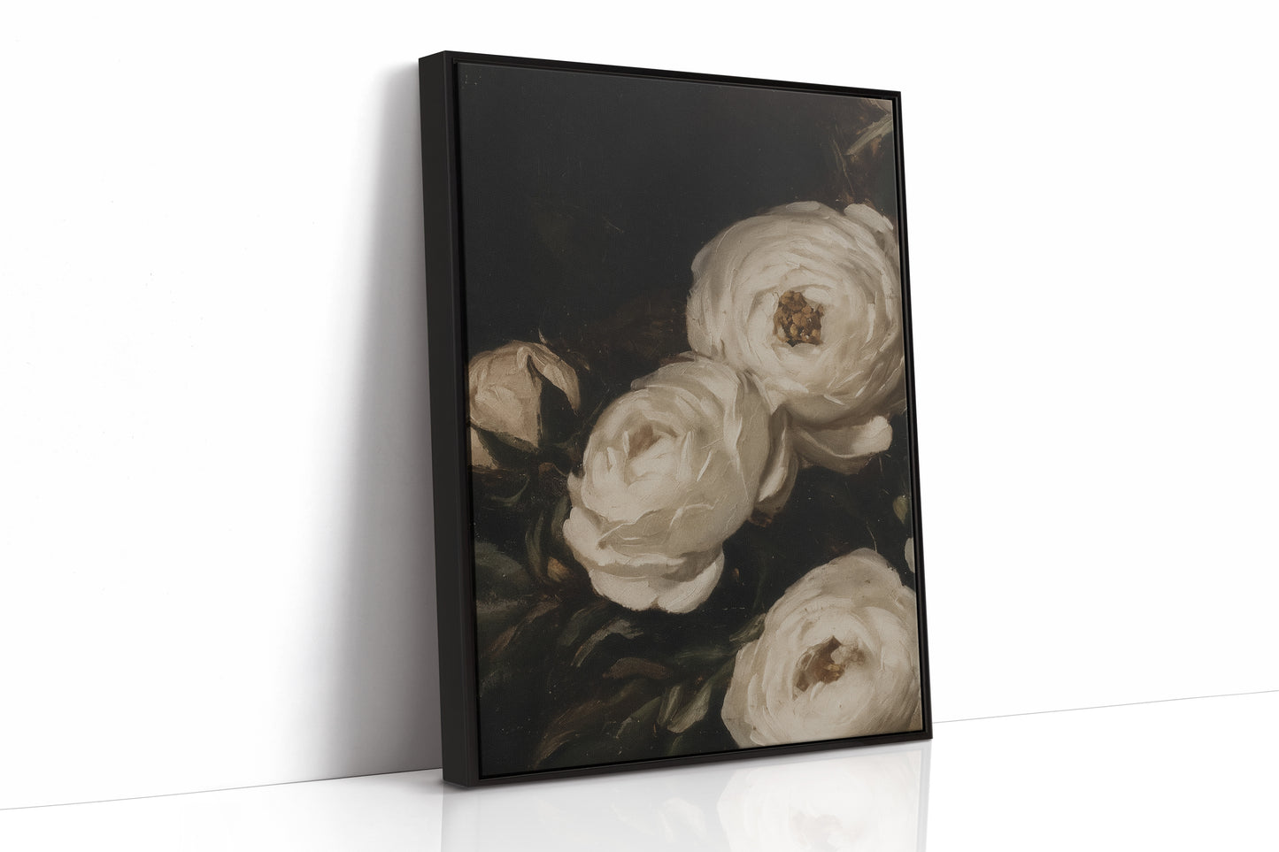 Ivory Roses in Baroque Shadow