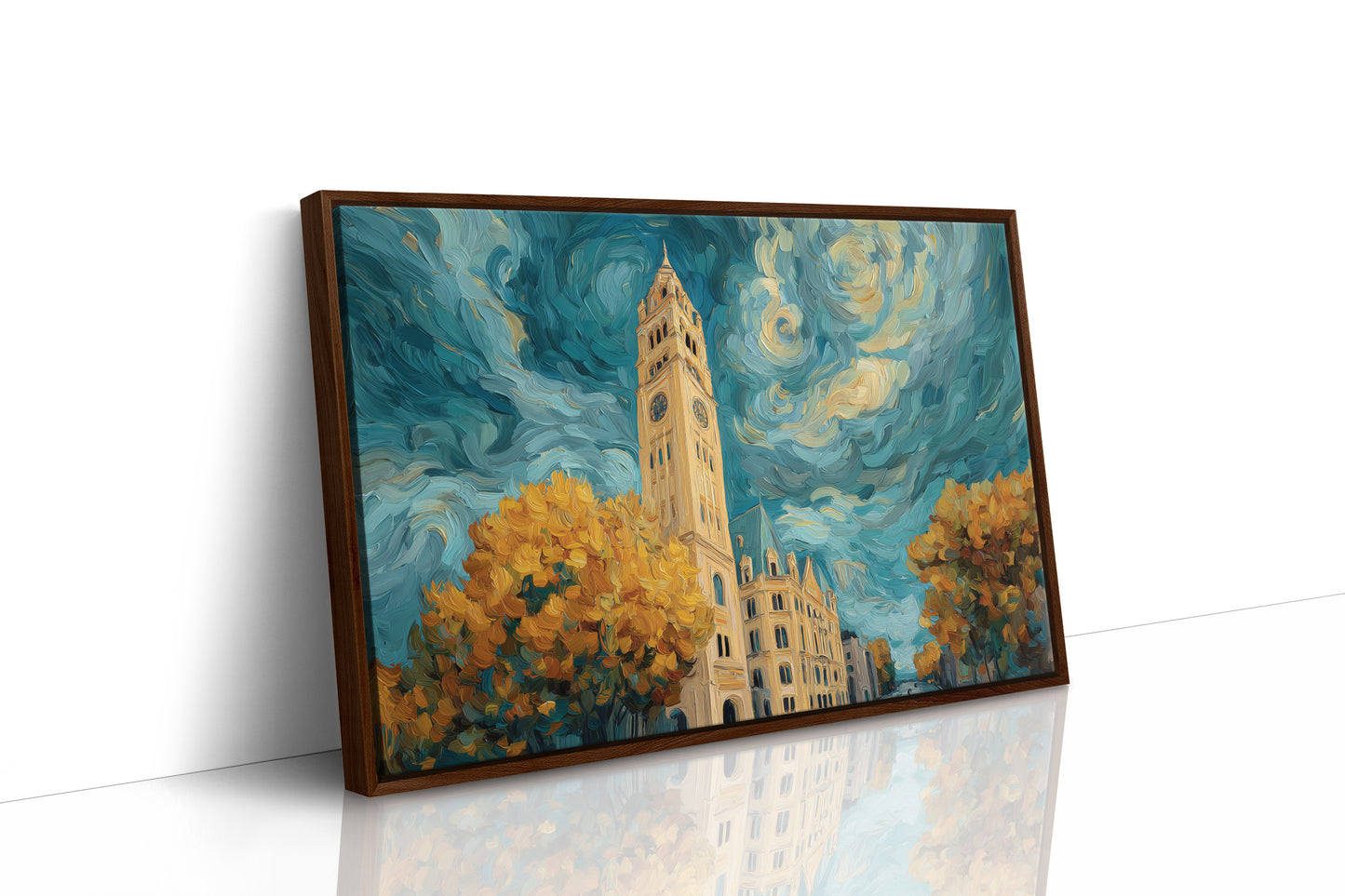 Clocktower Beneath a Turning Sky
