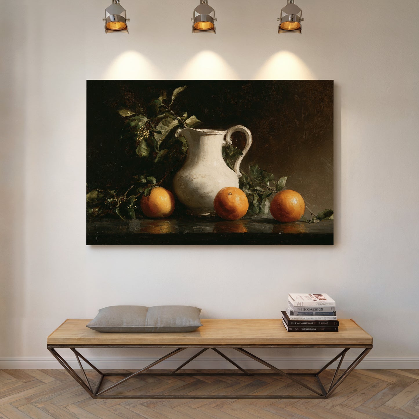 Citrus Morning With White Pitcher