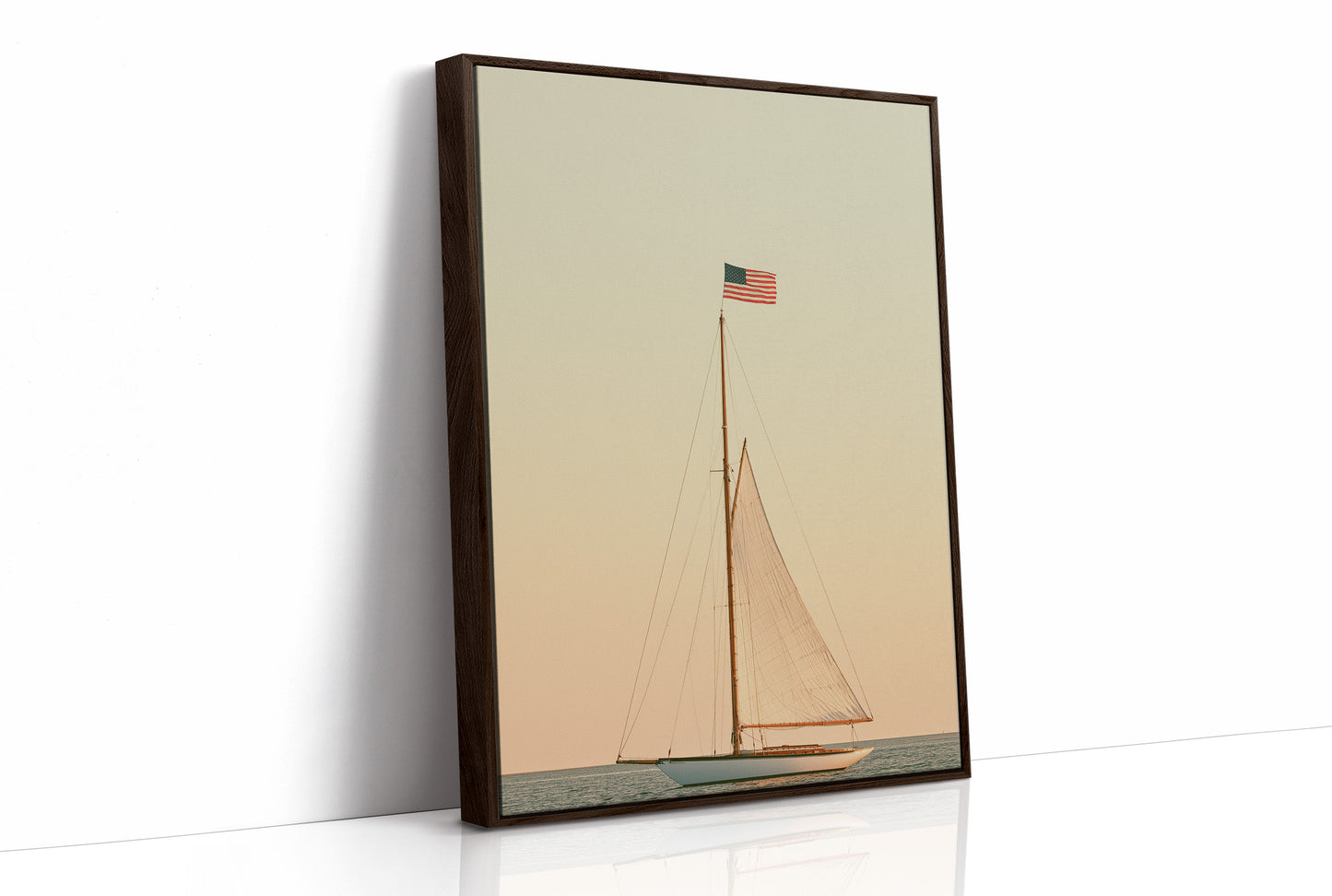 Classic Yacht at Golden Hour