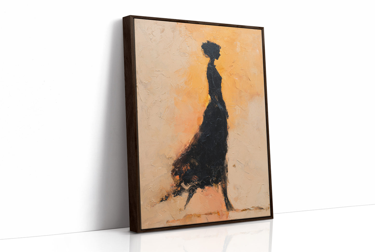 Silhouette In Golden Ember