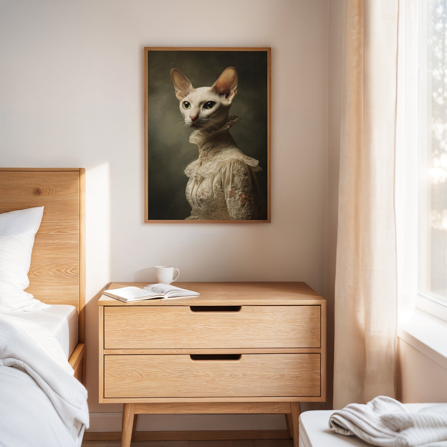 Regal Feline in Vintage Attire