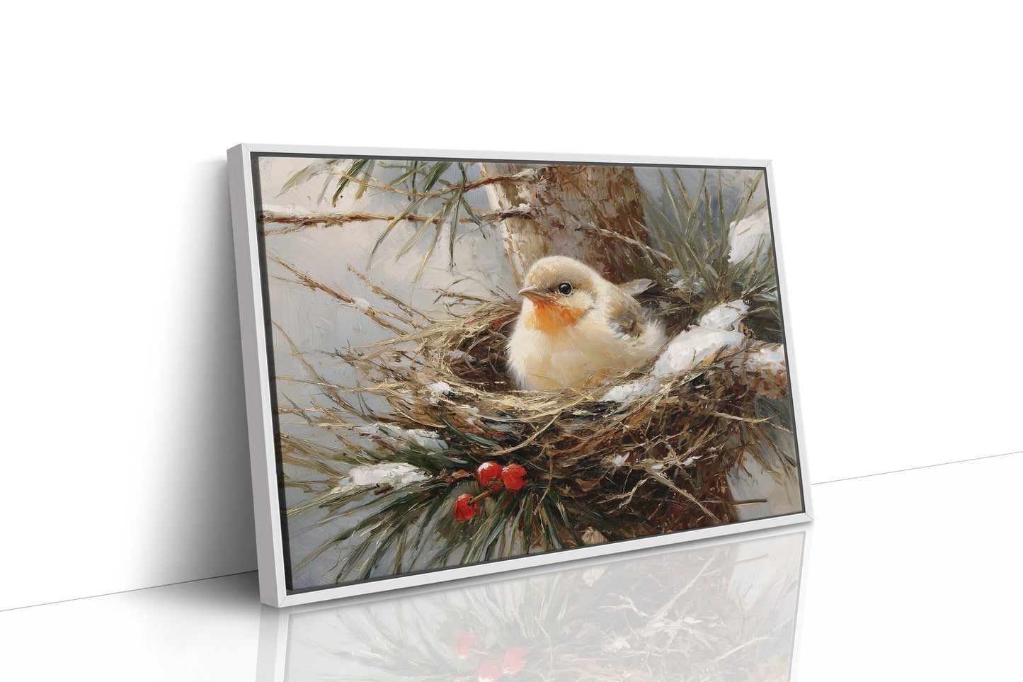 Winter Sparrow Finds Holly Haven