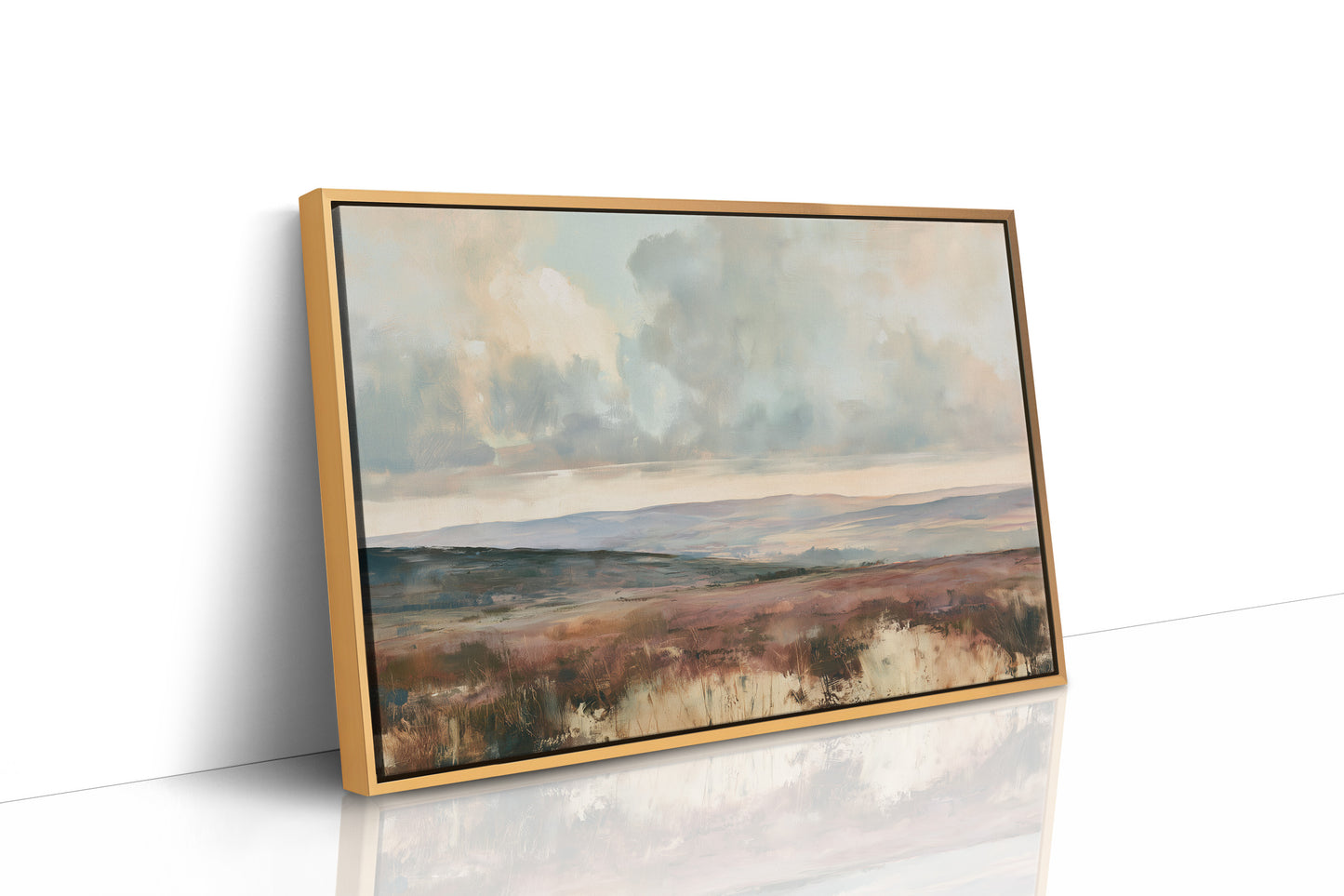 Quiet Moor Under Pale Sky
