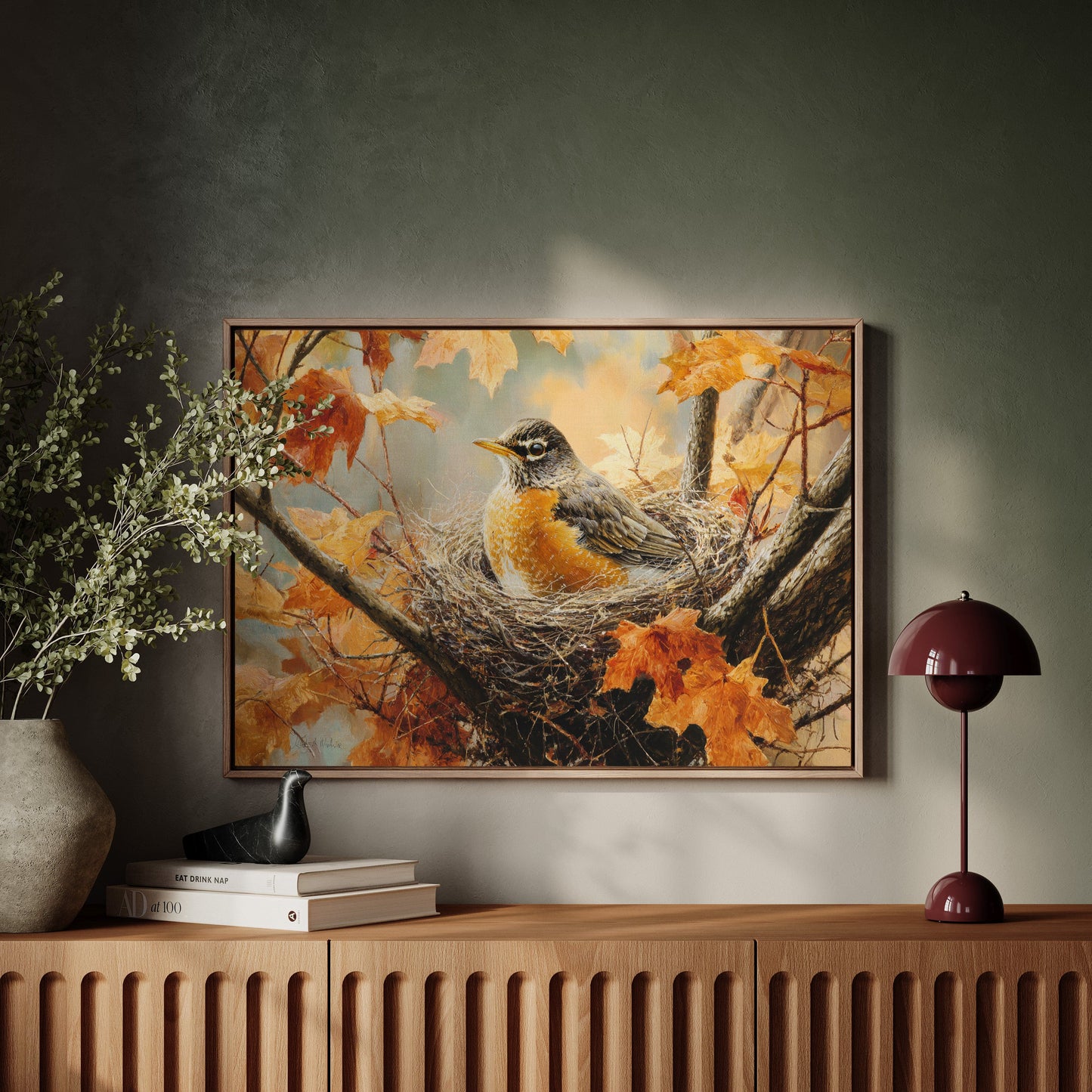 October's Robin Finds Maple Rest