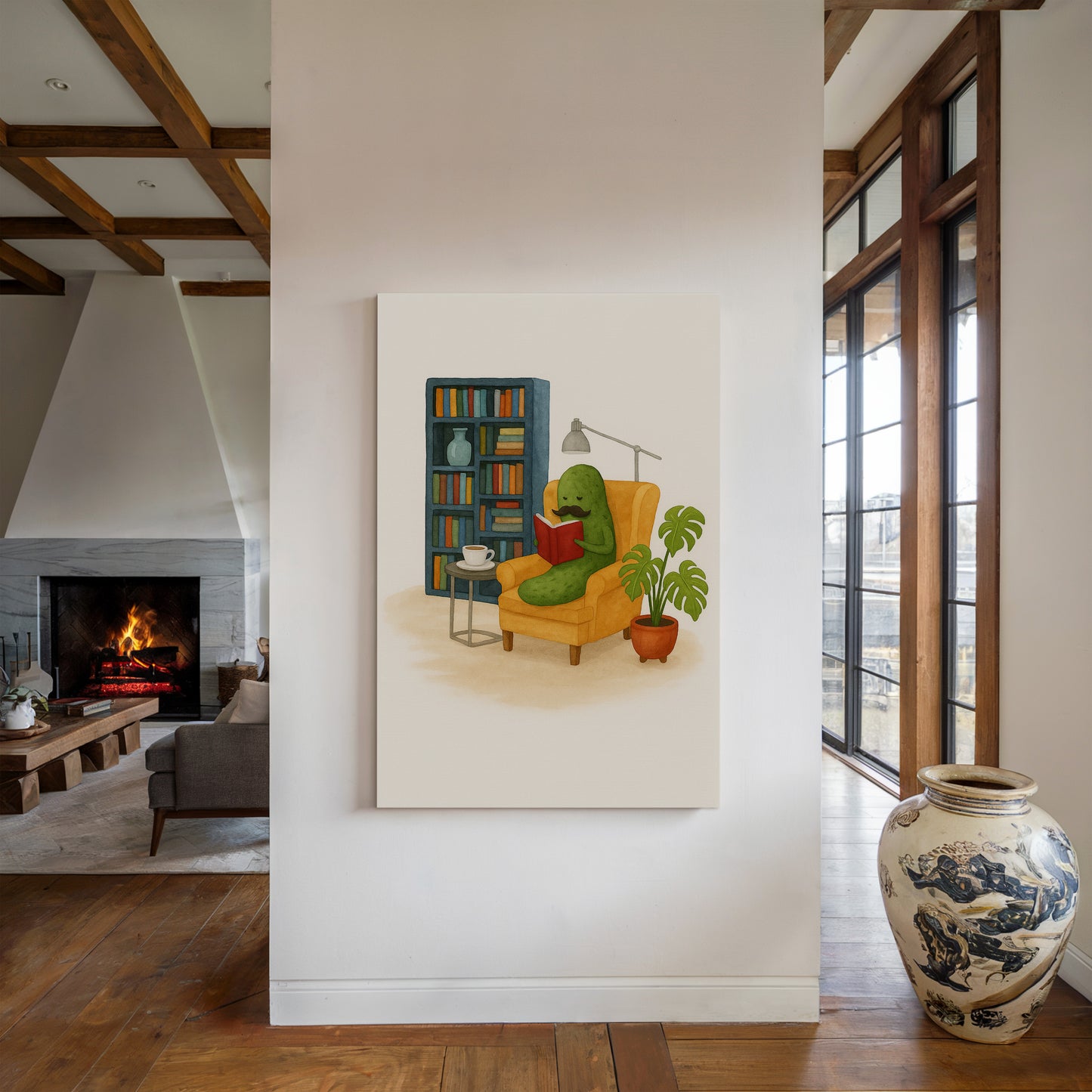 Gentleman Pickle Reading at Home