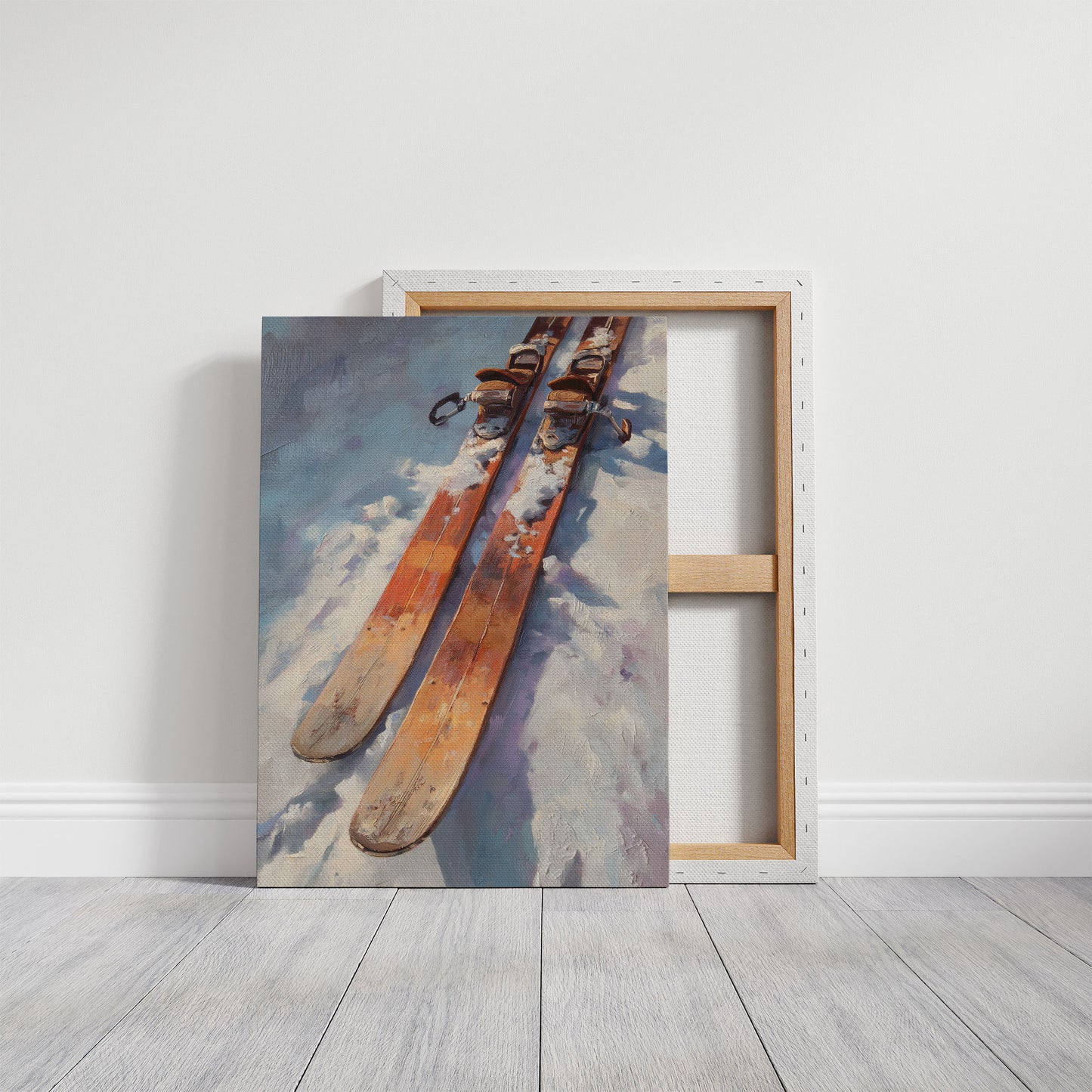 Vintage Skis Chase Winter Clouds