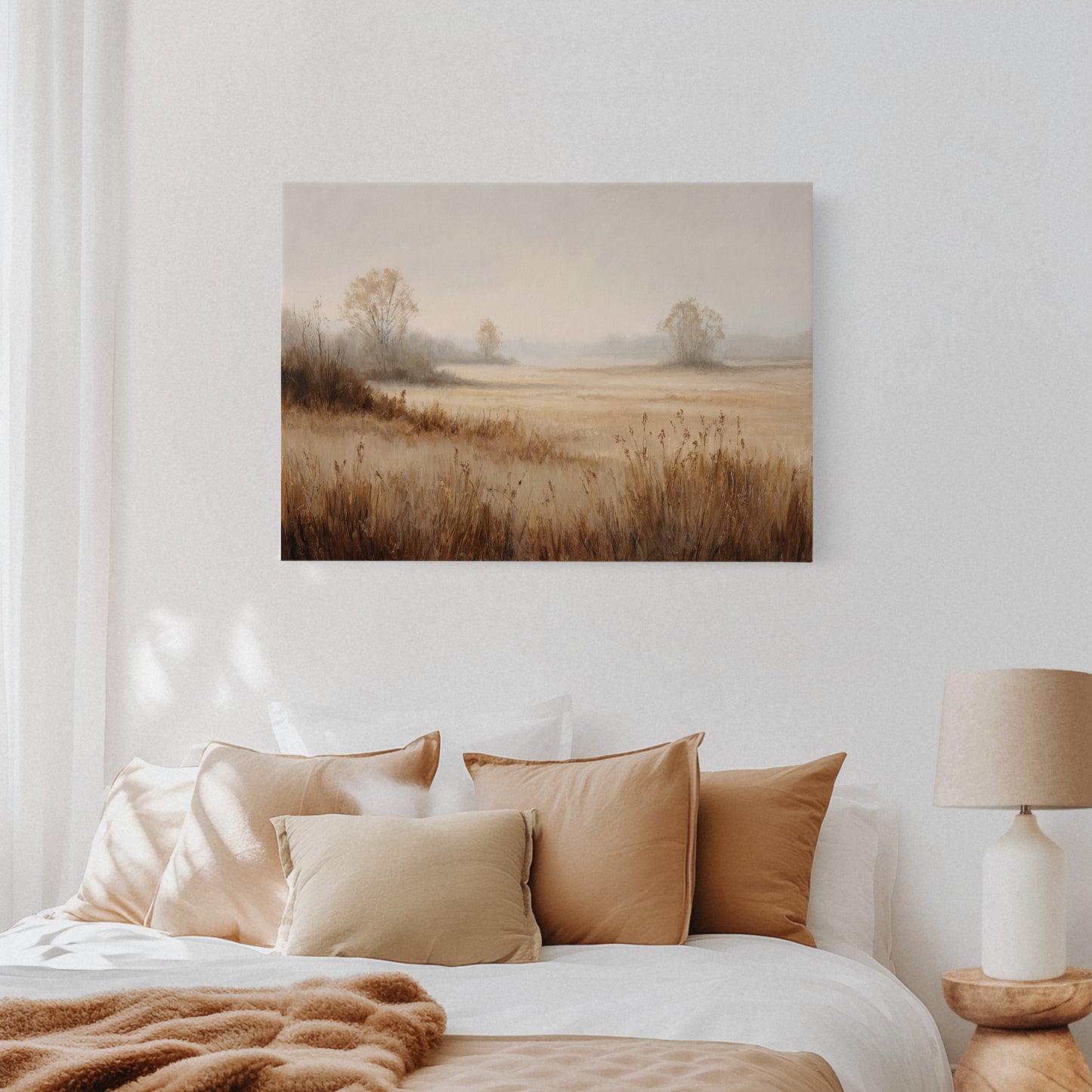 Morning Mist Paints Prairie Gold