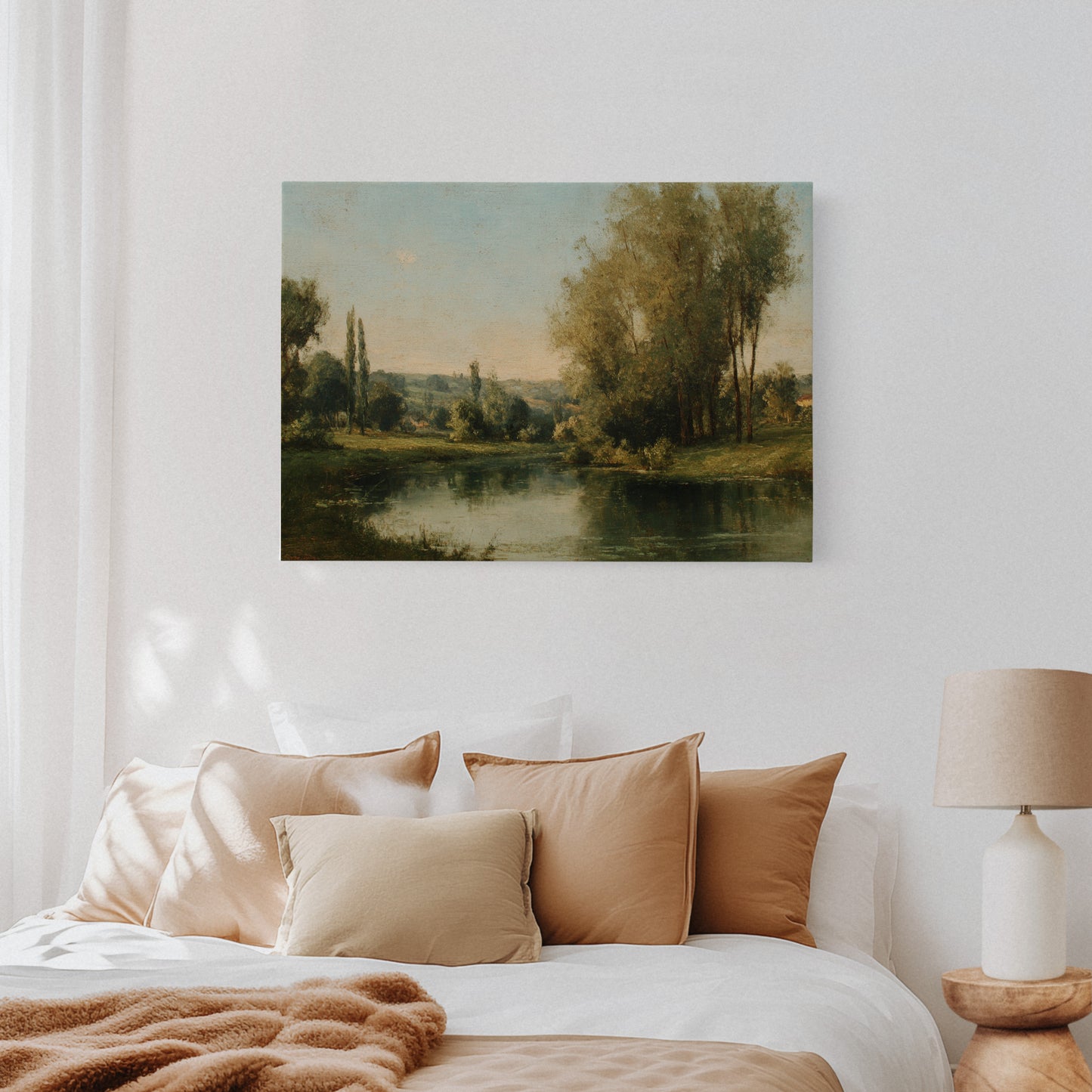 Poplars Mirror Summer's Gentle Light