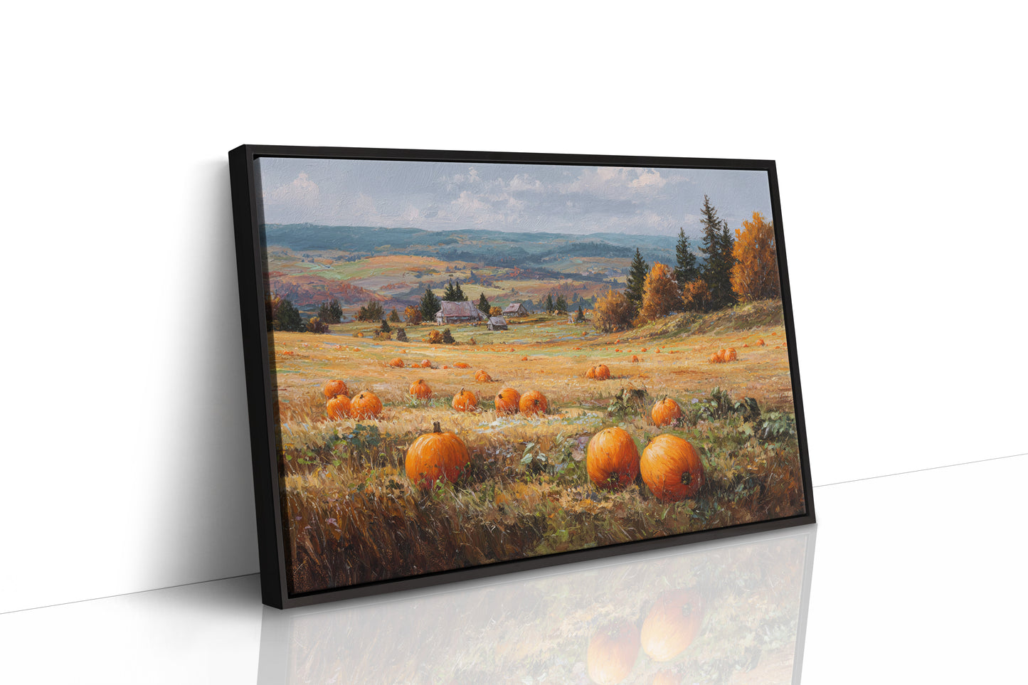 Pumpkins Rest In Rolling Hills