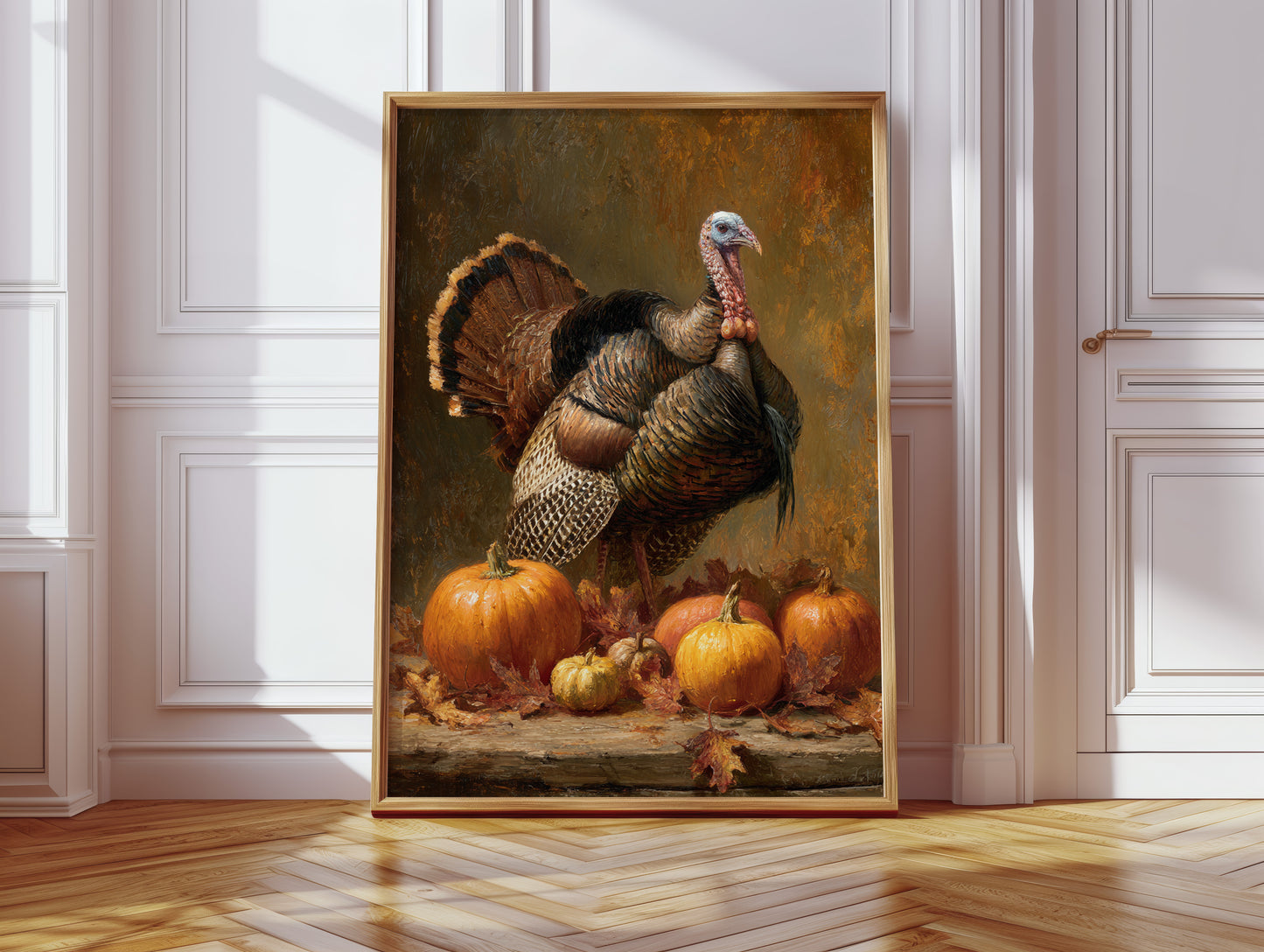 Harvest Pride Among Autumn Pumpkins