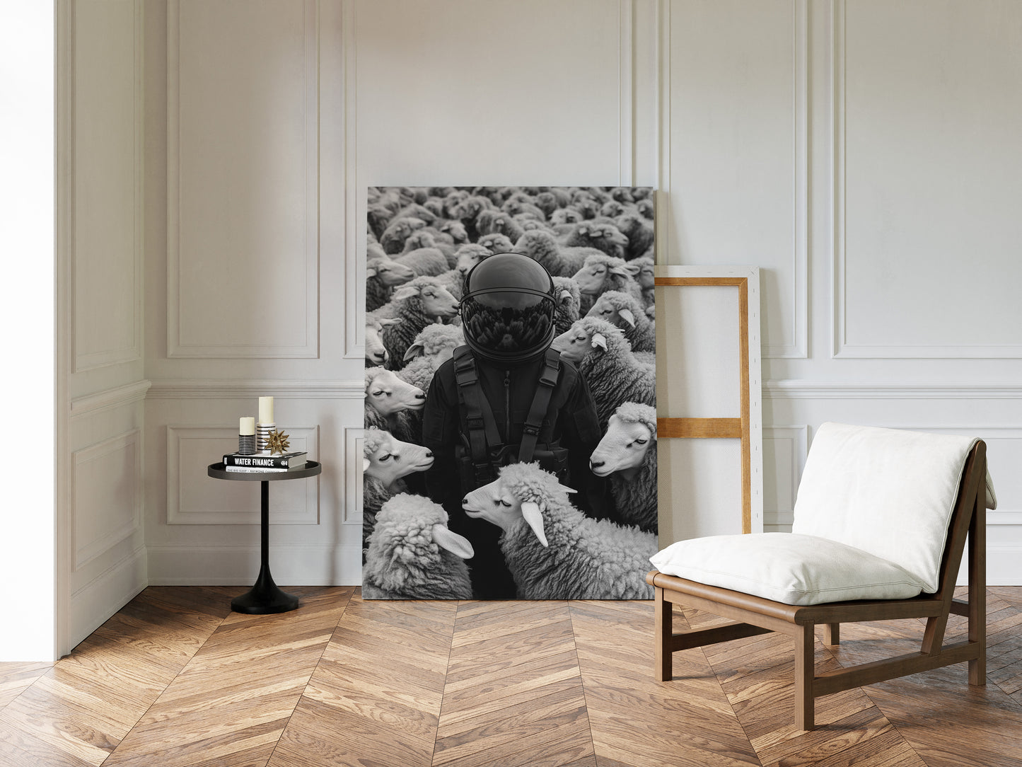Astronaut Among the Sheep