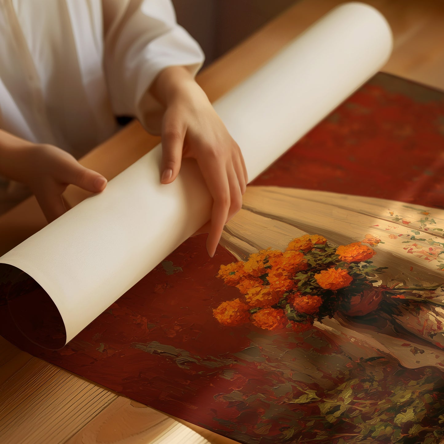 Marigold Offerings Under Papel Picado