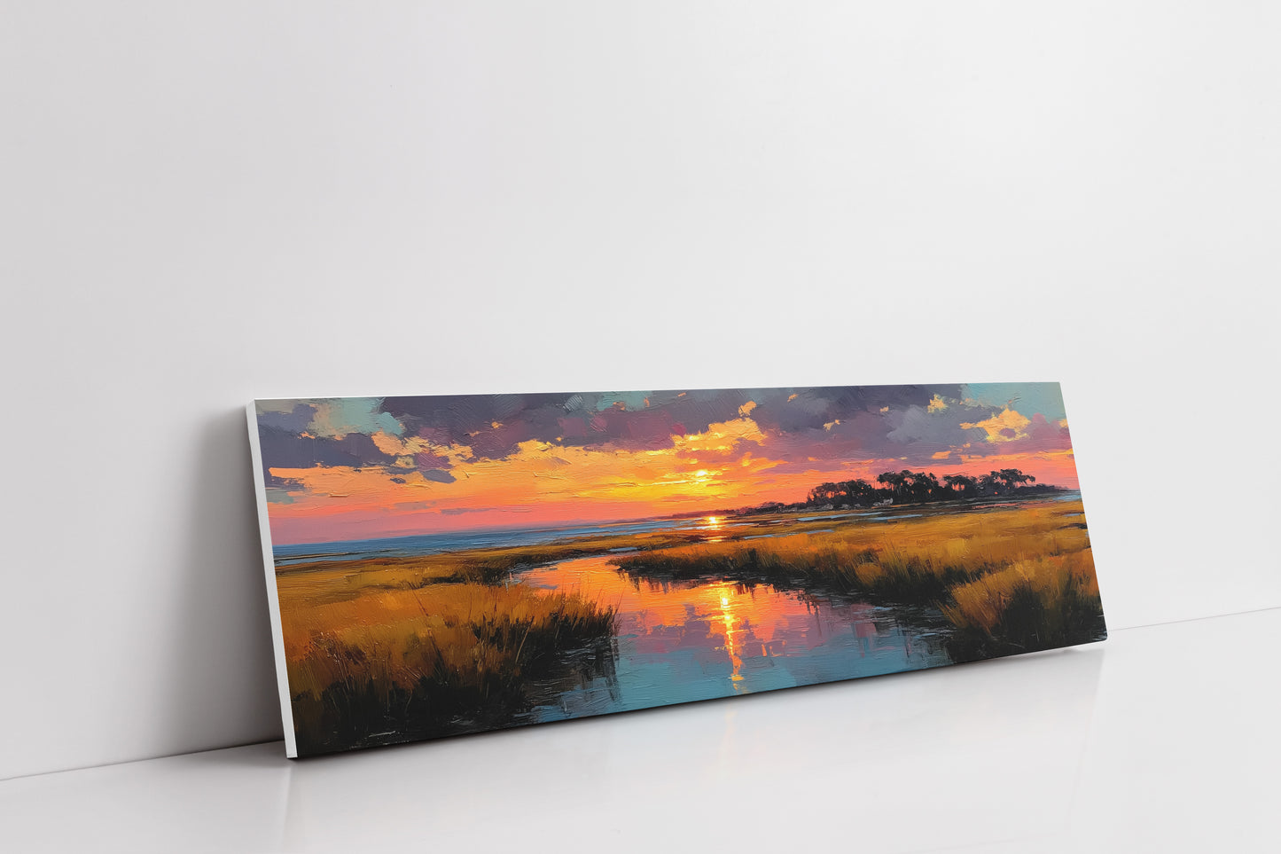 Golden Marsh Sunset Reflections