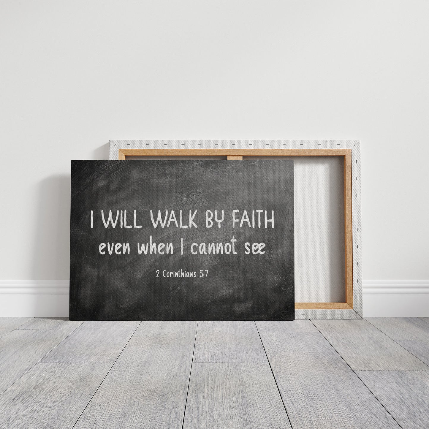 Chalk Words On Wooden Shelves