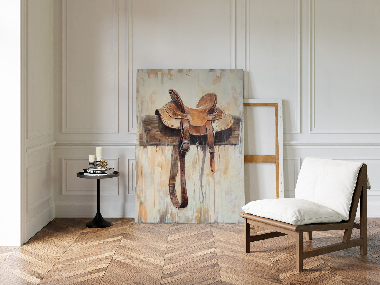 Weathered Rest: Western Saddle Still Life