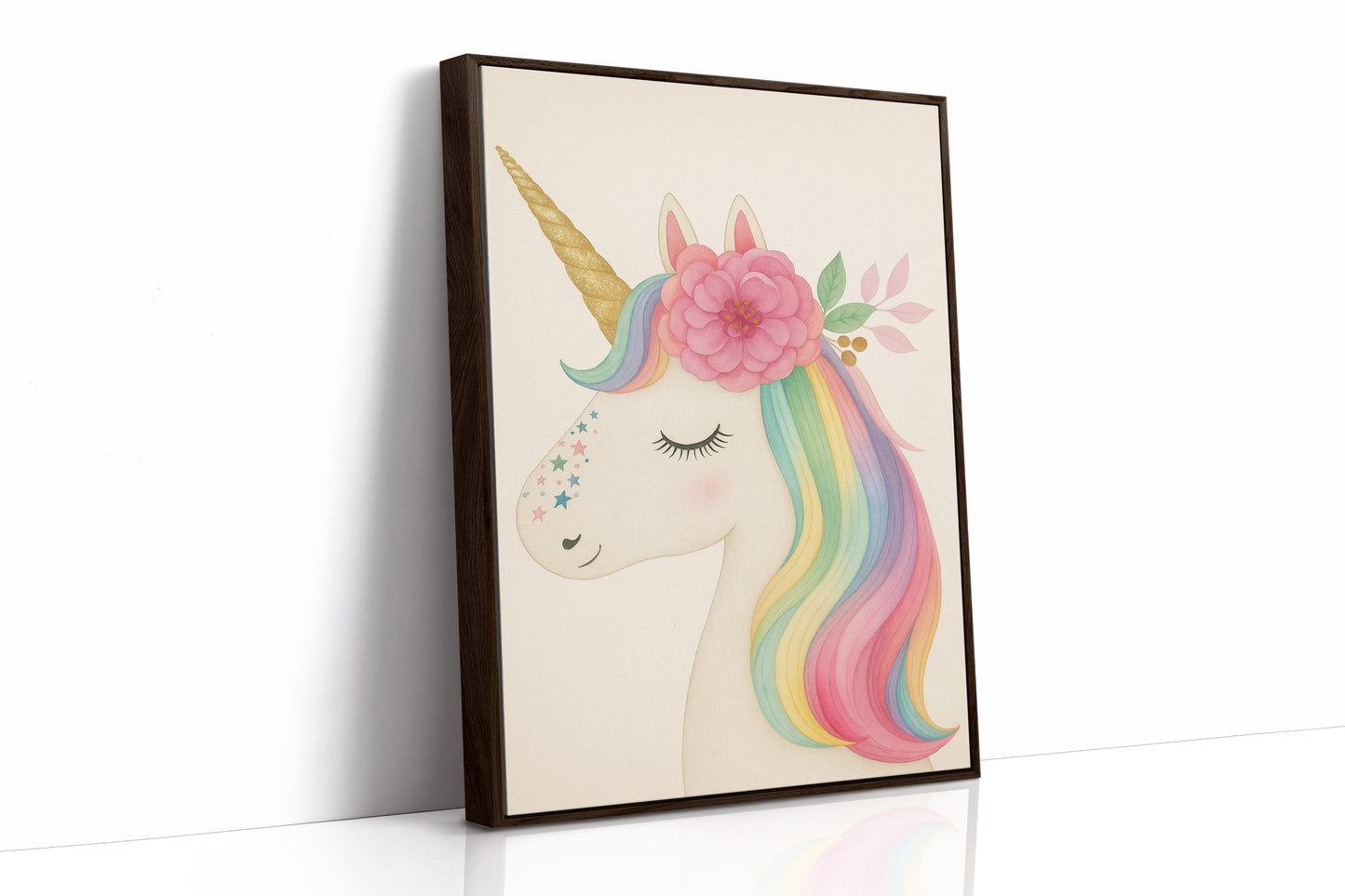 Starlit Unicorn with Rainbow Mane