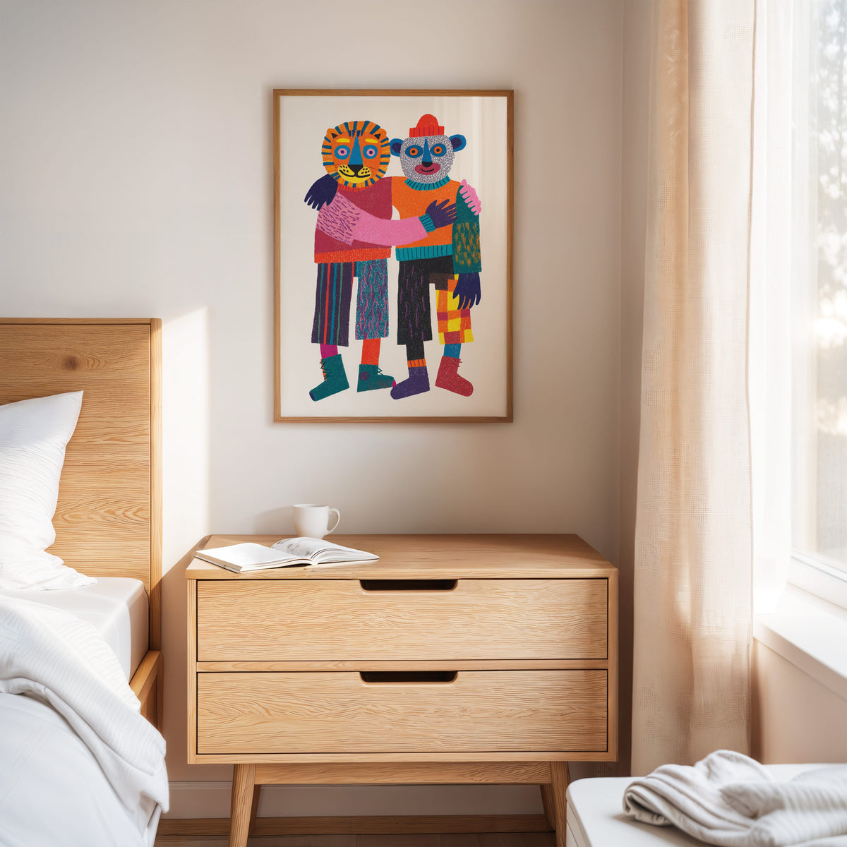 Embrace of Colorful Companionship