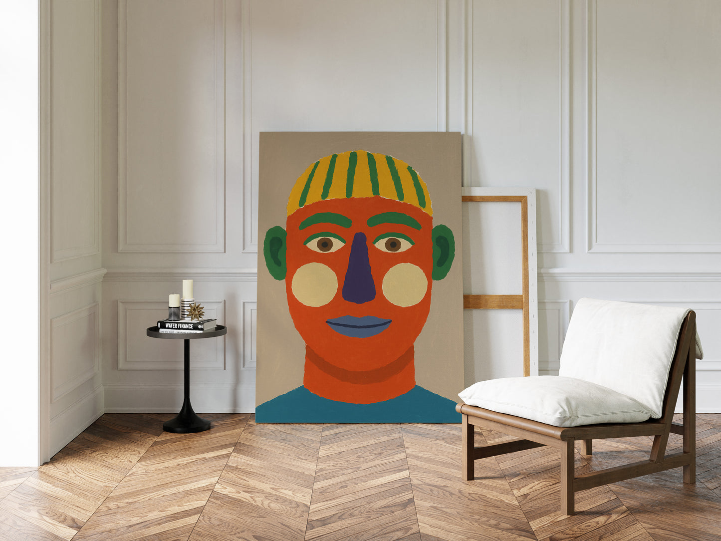 Rainbow Face with a Calm Smile