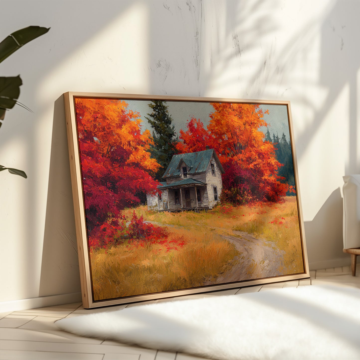 Harvest Home Beneath Fiery Canopy