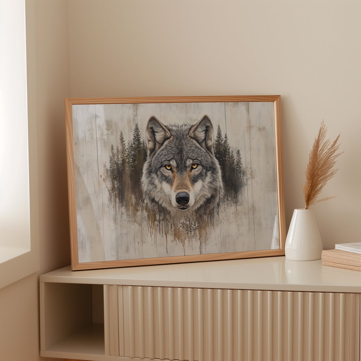 Ancient Forest Holds Wolf's Gaze