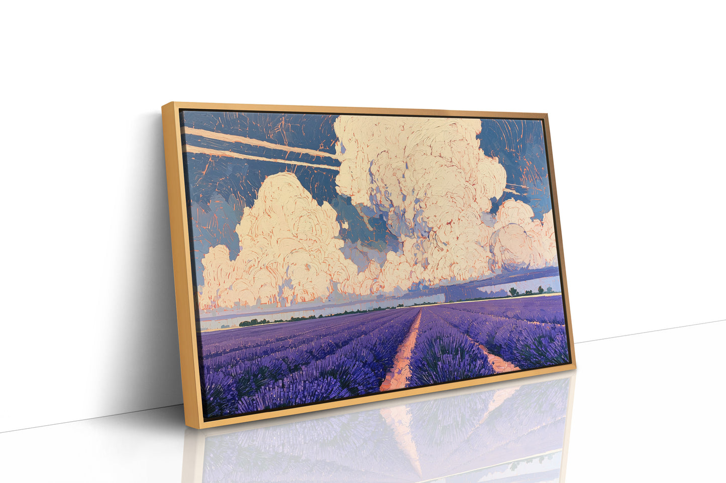 Lavender Rows To A Towering Sky