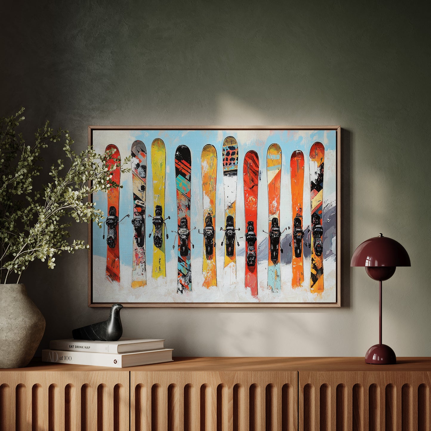 Snow Warriors Line The Lodge Wall