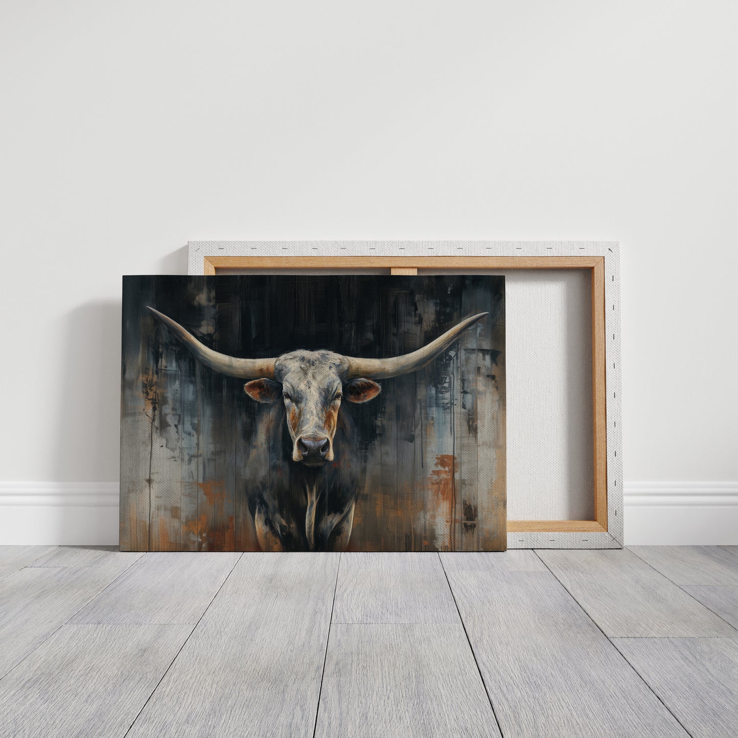 Majestic Horns Against Abstract Shadows