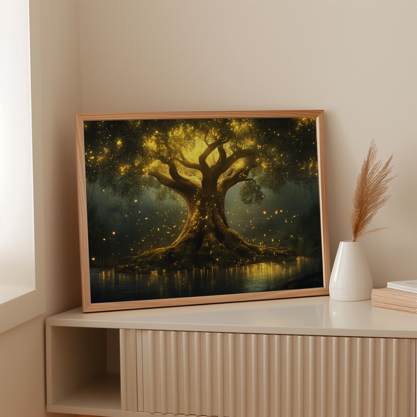 Ancient Light Dances Through Branches