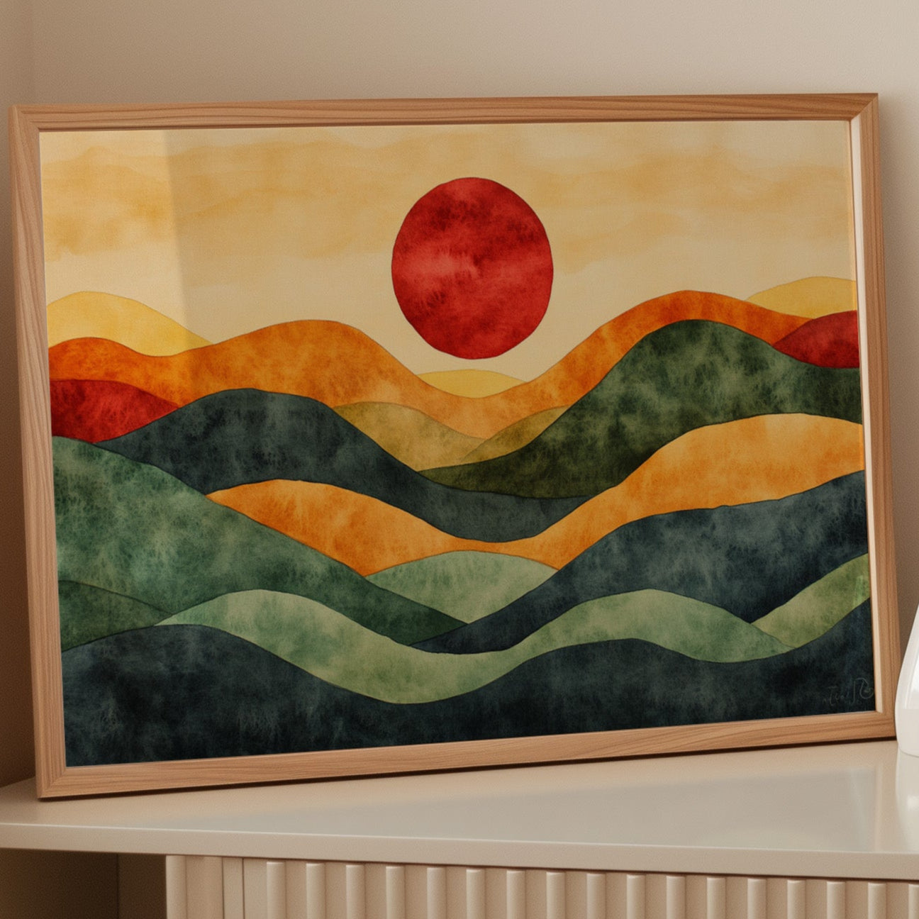 Rolling Hills Bow To Crimson Sky